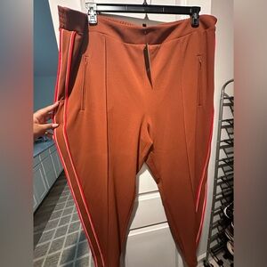 ELOQUII Terracotta Pants with Side Stripes